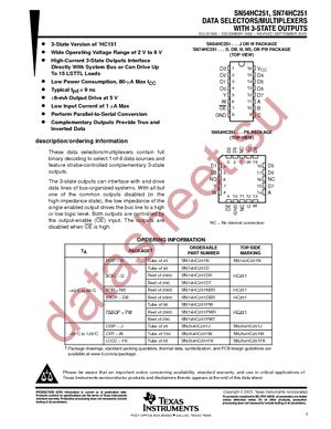 SN74HC251PW datasheet  